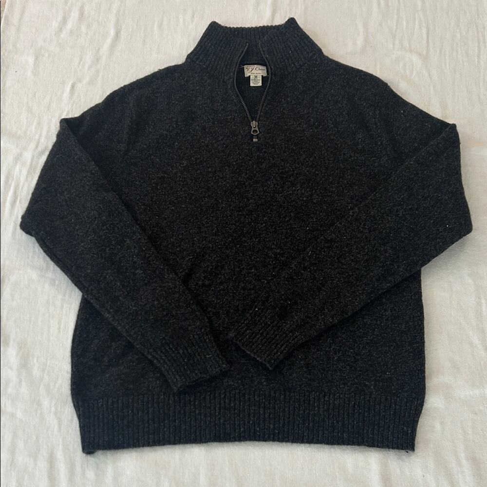 J.Crew Men’s M Rugged Merino Wool Quarter Zip Sweater Preppy Heritage